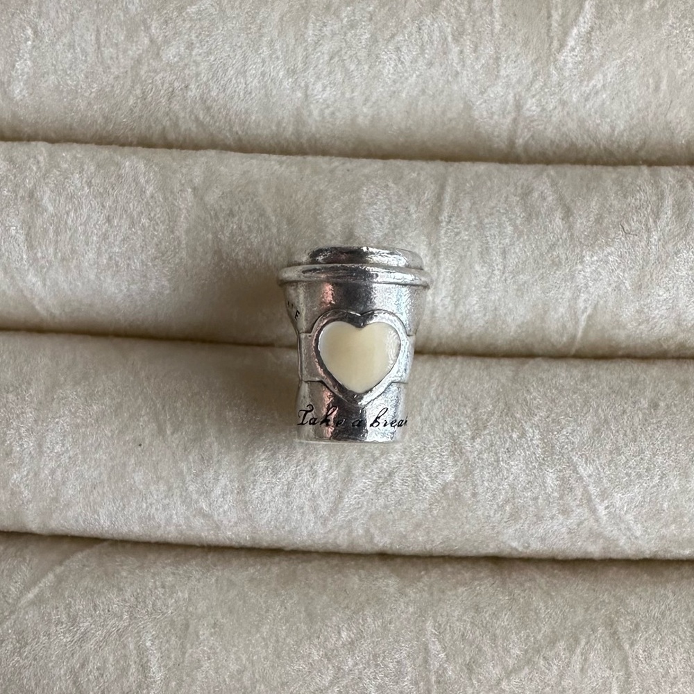 Pandora Take a Break Coffee Cup Charm